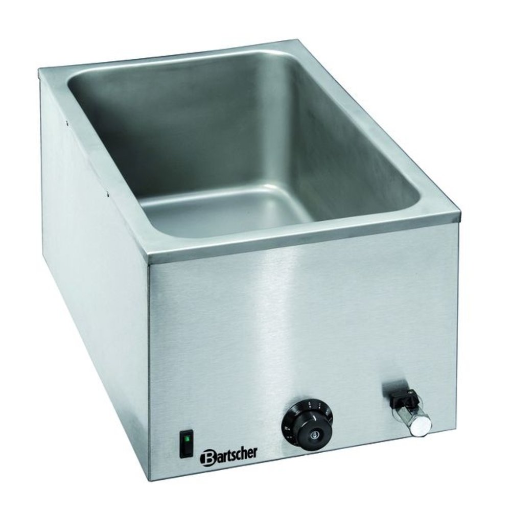 Bartscher Bain Marie | Elektrisch | 1.2kw | 1x 1/1 GN | Afvoerkraan | 355x550x295(h)mm