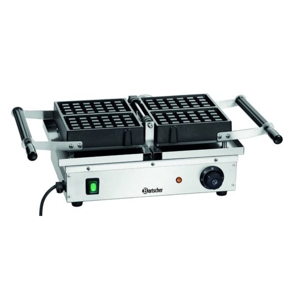 Bartscher Wafelijzer "deluxe Ii" | 1.5kw | Wafelgrootte 165x100x25(h)mm | 525x340x250(h)mm