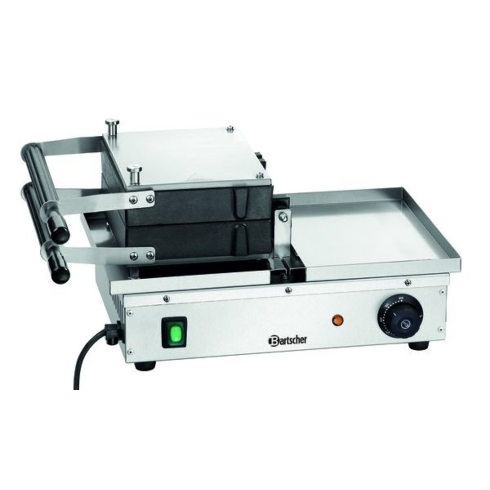 Bartscher Wafelijzer "deluxe Ii" | 1.5kw | Wafelgrootte 165x100x25(h)mm | 525x340x250(h)mm