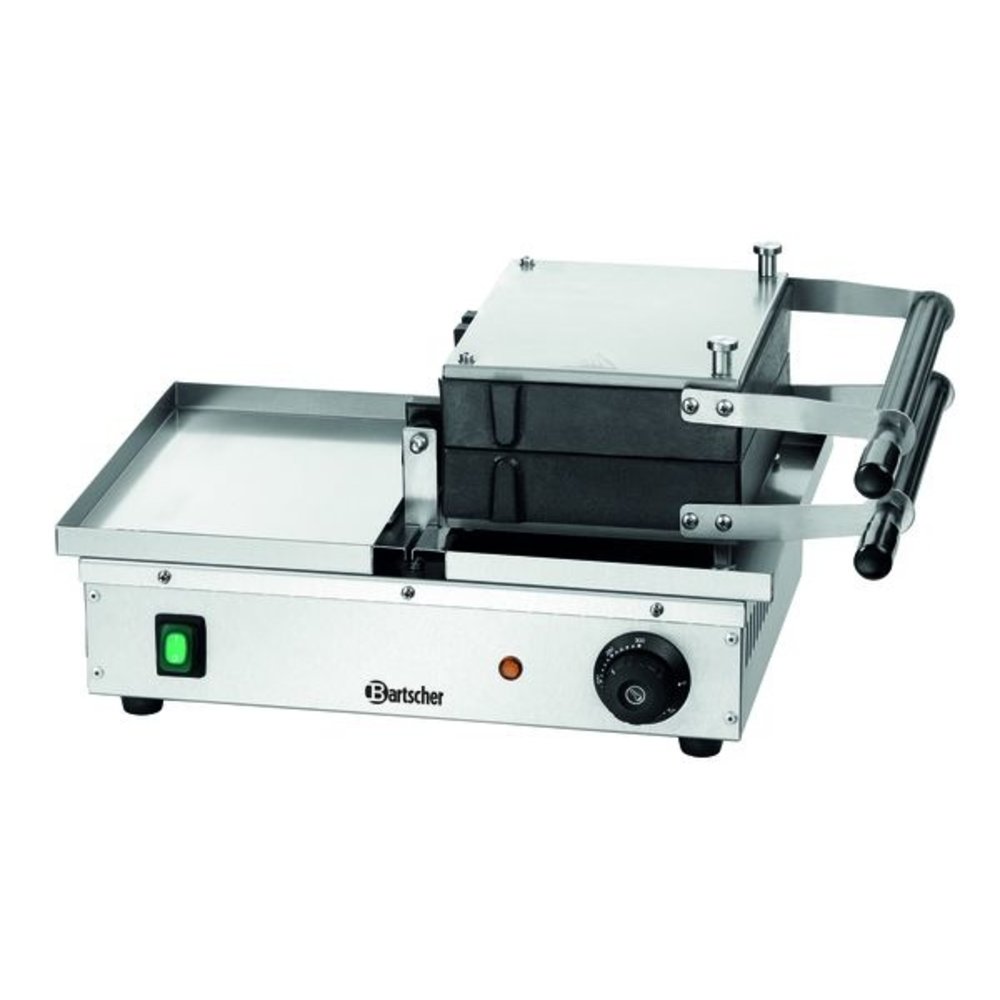 Bartscher Wafelijzer "deluxe Ii" | 1.5kw | Wafelgrootte 165x100x25(h)mm | 525x340x250(h)mm