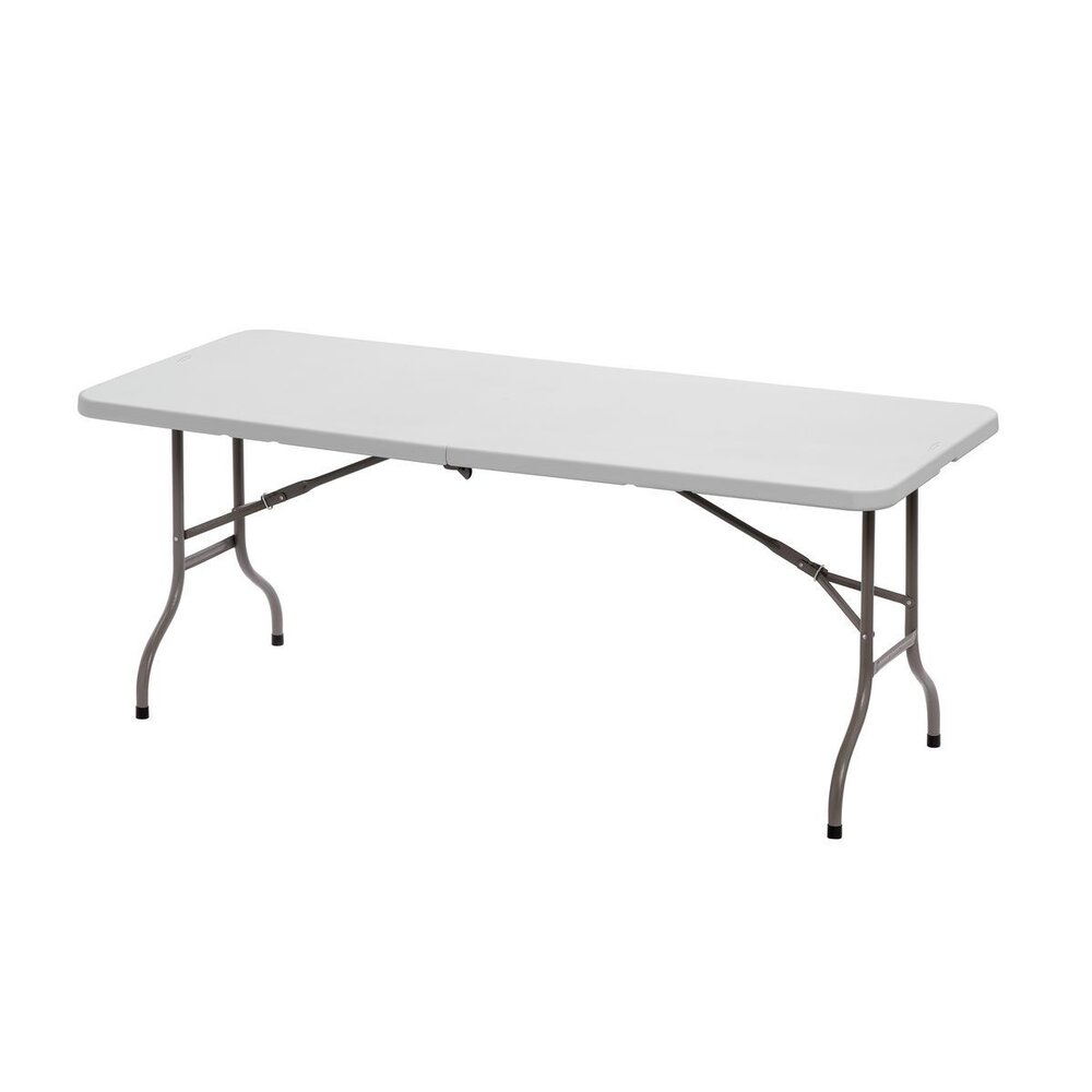 Bartscher Inklapbare Buffettafel | Kunststof/staal | Wit Blad | Grijs Frame | In-/outdoor | 1830x760x740(h)mm