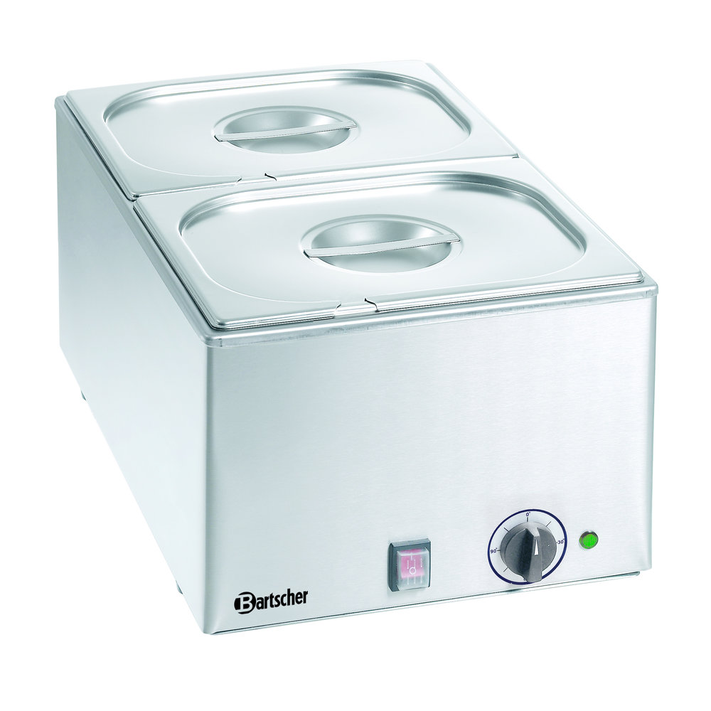 Bartscher Bain Marie | Elektrisch | 1.2kw | 2x 1/2 GN | 338x540x248(h)mm