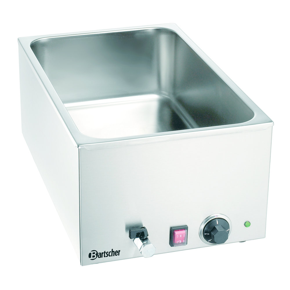 Bartscher Bain Marie | Elektrisch | 1.2kw | 1x 1/1 GN | Afvoerkraan | 340x590x240(h)mm