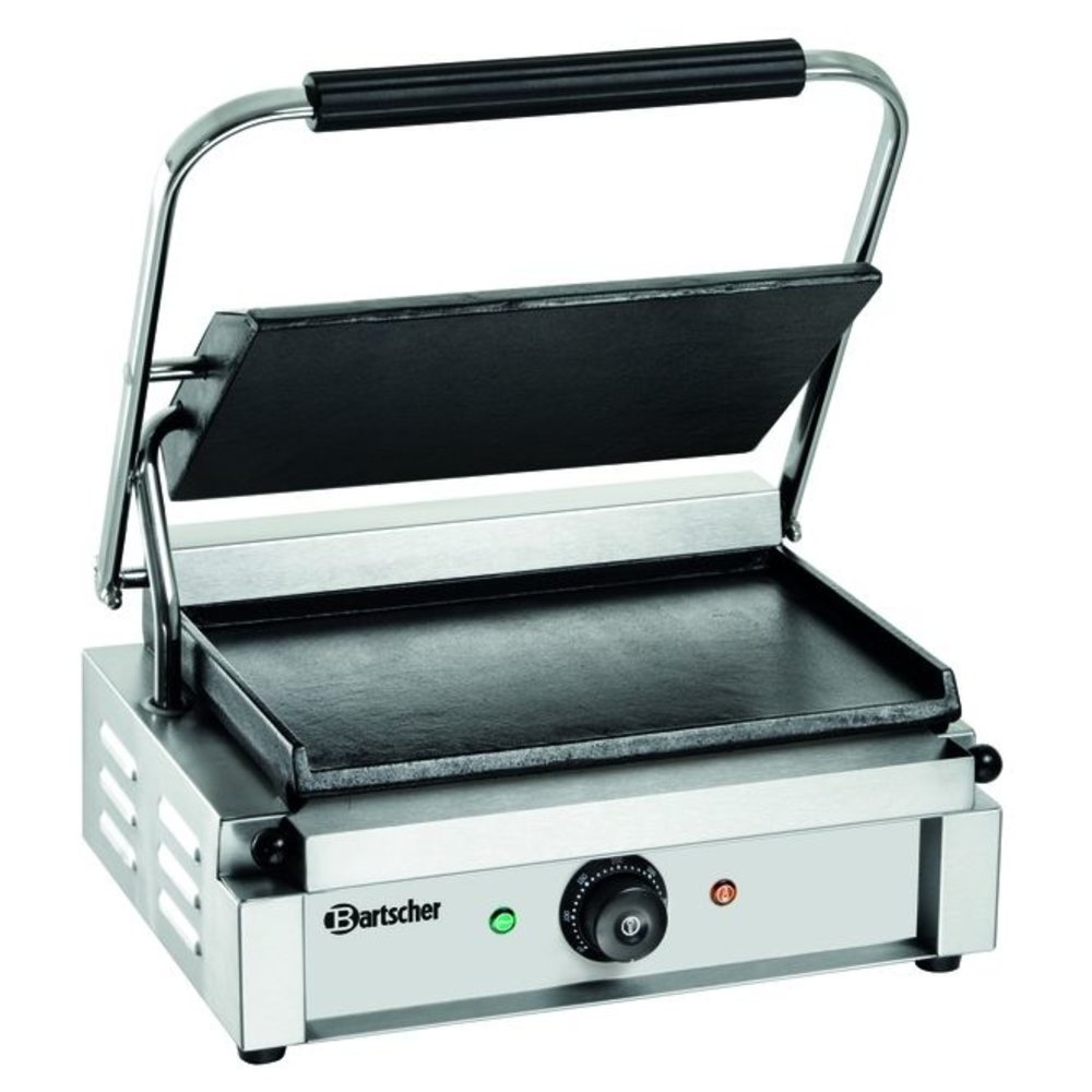 Bartscher Contact/paninigrill 1G | Glad | 2.2kw | Grillplaten Gietijzer/geëmailleerd | 410x400x200(h)mm