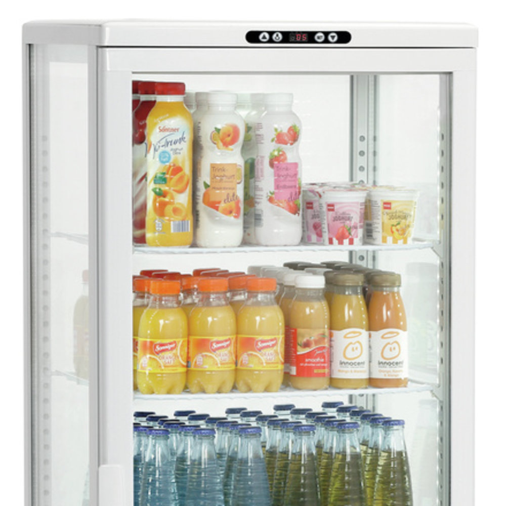 Bartscher Koelvitrine | 235l | Wit | +2°c/+12°c | 5 Schappen | Wielen | 525x455x1703(h)mm