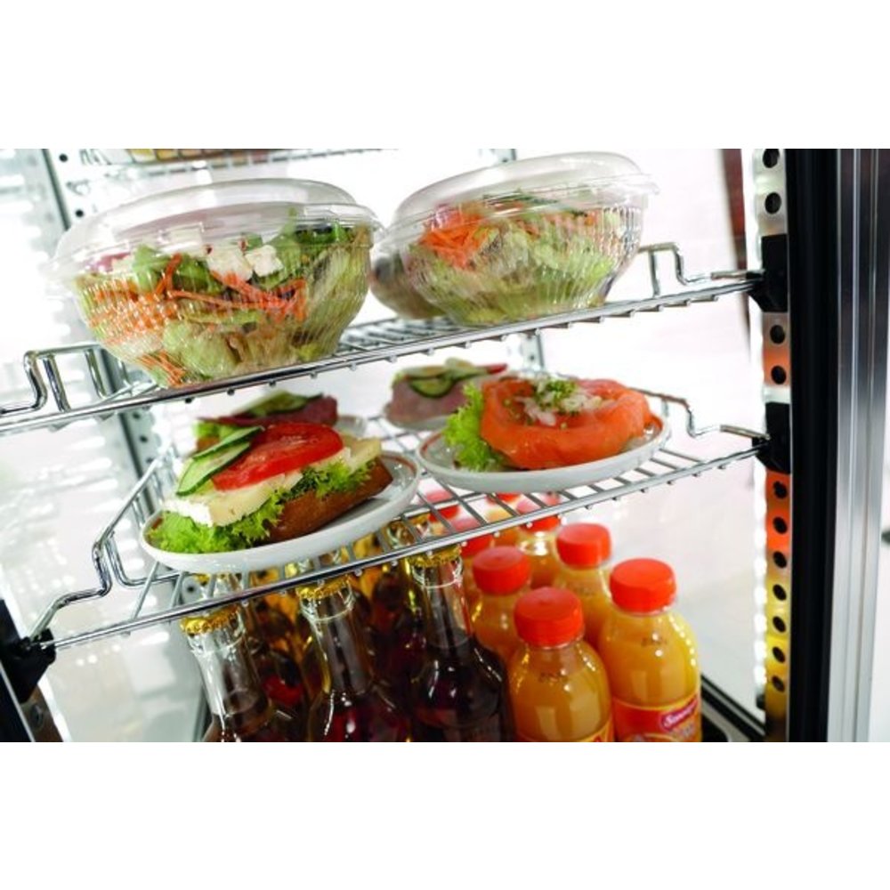 Bartscher Koelvitrine | 78l | Grijs | +2°c/+12°c | 4 Schappen | 430x390x986(h)mm