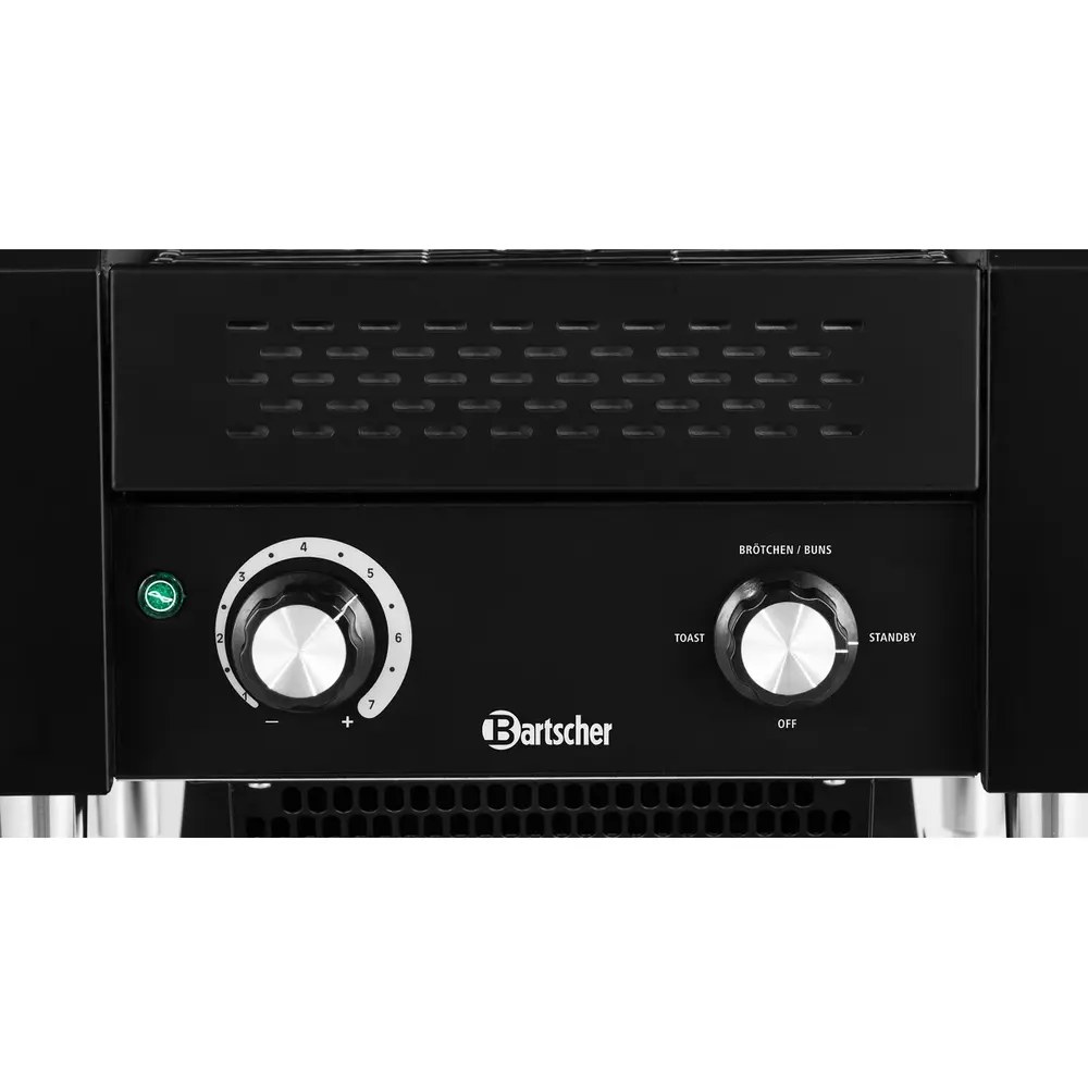 Bartscher Doorlooptoaster | Zwart | Dubbel | ≤150/u | 2.24kw (230v) | 370x420x390(h)mm