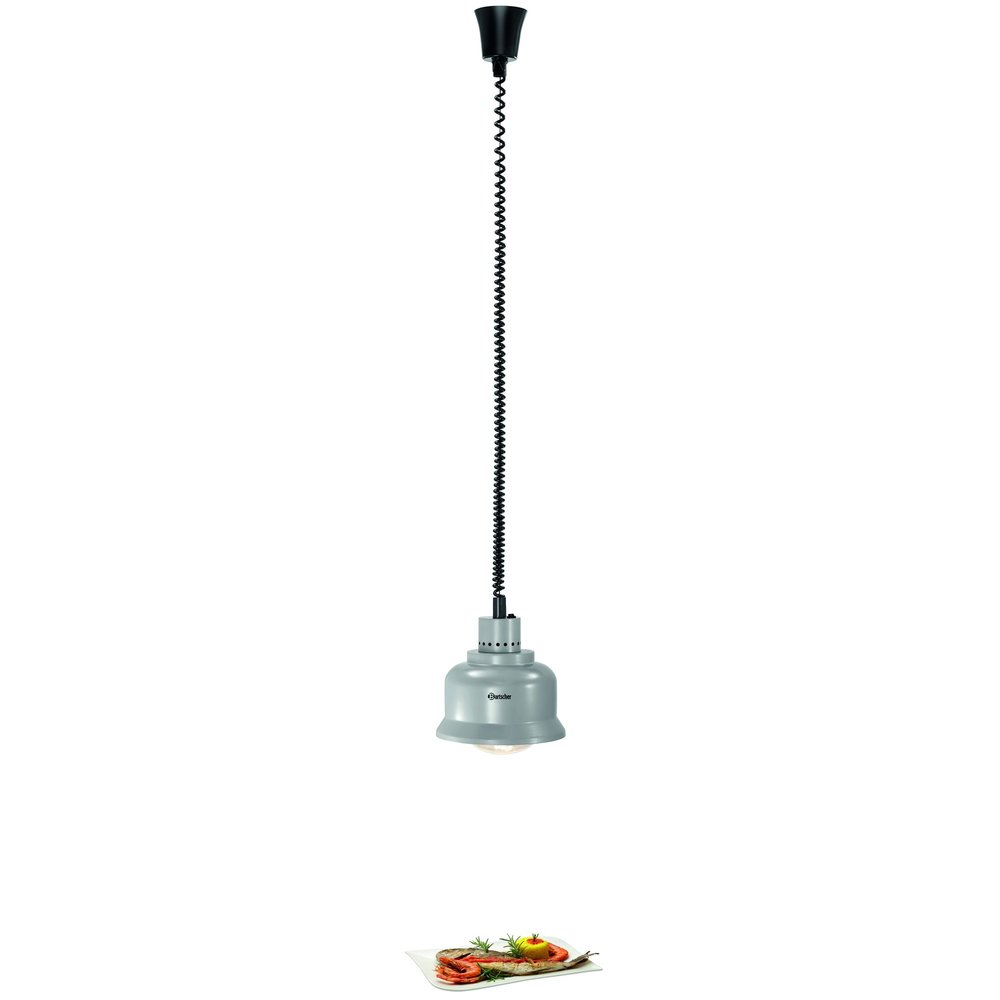 Bartscher Warmhoudlamp | Zilver/mat | 1 Infraroodlamp Incandescent | 230x230x250(h)mm