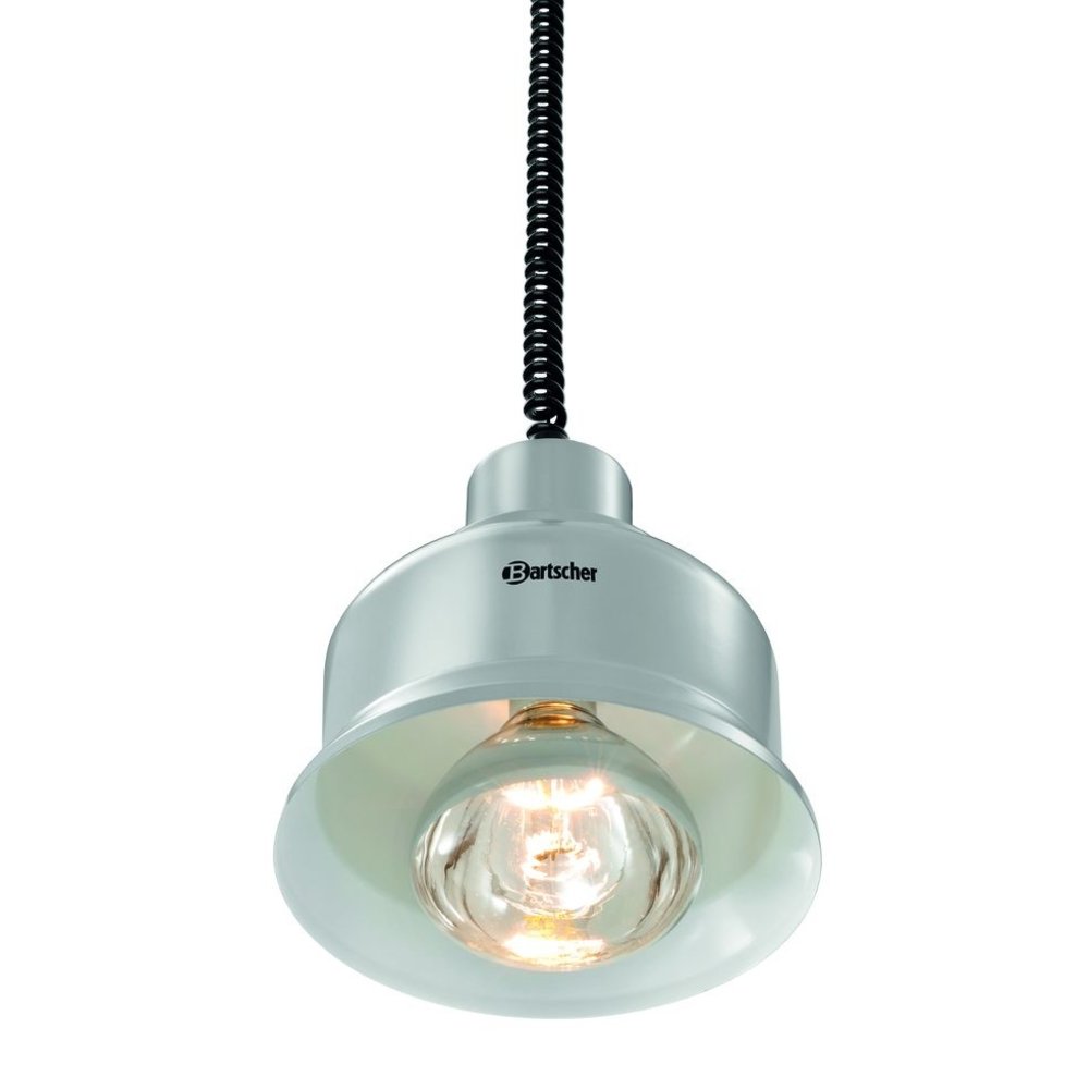 Bartscher Warmhoudlamp | Zilver/mat | 1 Infraroodlamp Incandescent | 230x230x250(h)mm