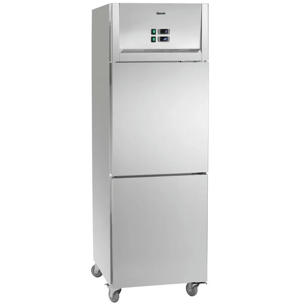 Bartscher Koel-/vrieskast | 484l (2/1 Gn) | Rvs | -18°c/-22°c & 0°c/+10°c | Geforceerd | Wielen (geremd) | 645x840x2008(h)mm
