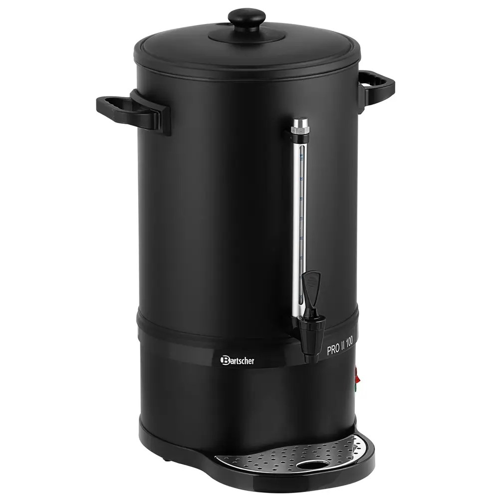 Bartscher Koffiepercolator | Pro II | Zwart | 13.2l | 1.45kw (230v) | Enkelwandig | Lekbak | 350x370x535(h)mm