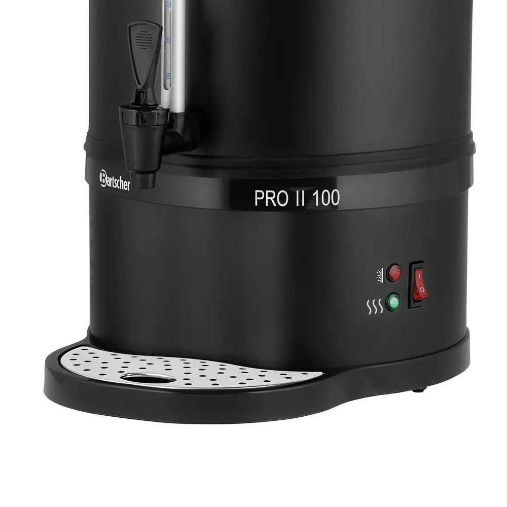 Bartscher Koffiepercolator | Pro II | Zwart | 13.2l | 1.45kw (230v) | Enkelwandig | Lekbak | 350x370x535(h)mm