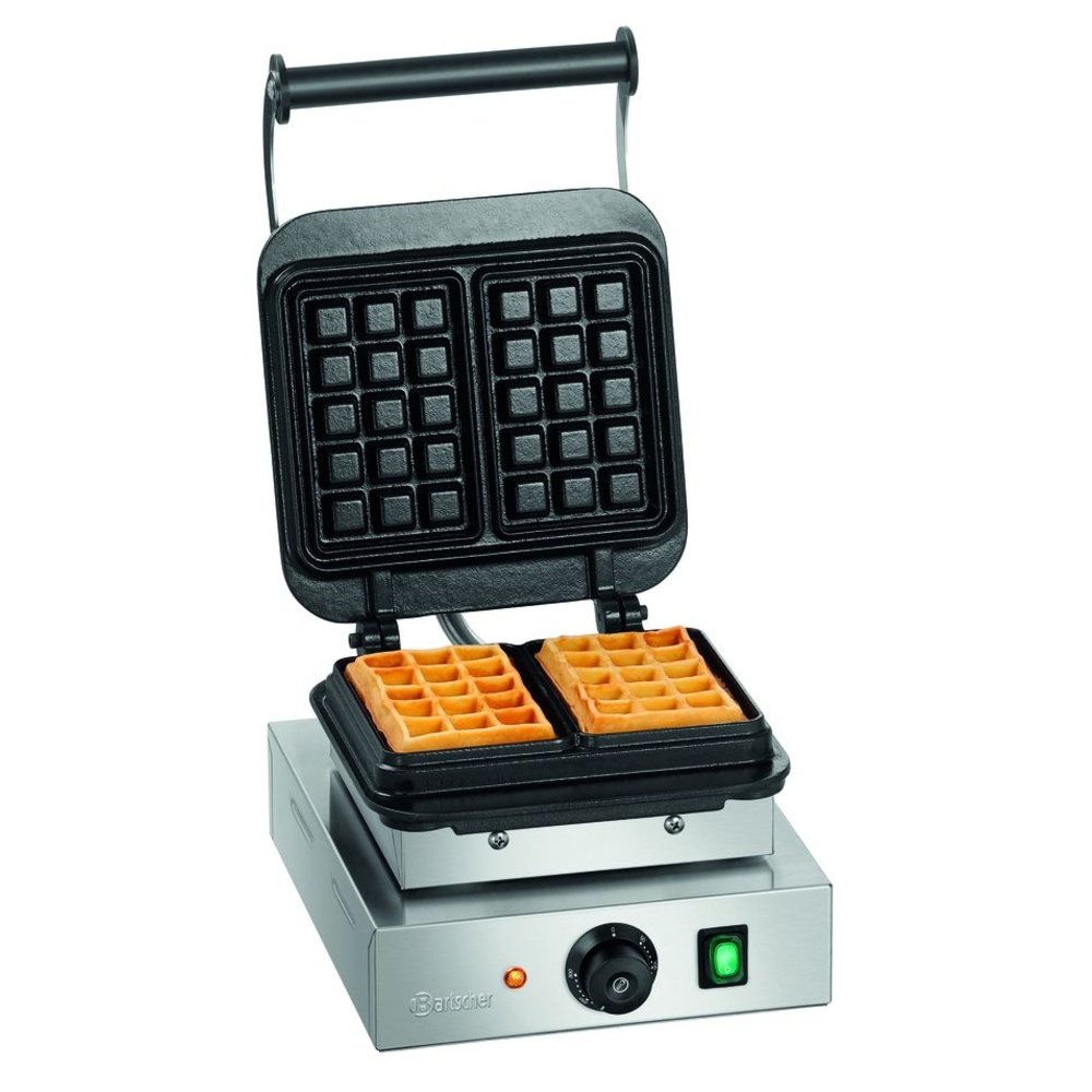Bartscher Wafelijzer | 1bw160-101 | Enkel | 2.2kw | Wafelgrootte 160x100x32(h)mm | 285x470x245(h)mm