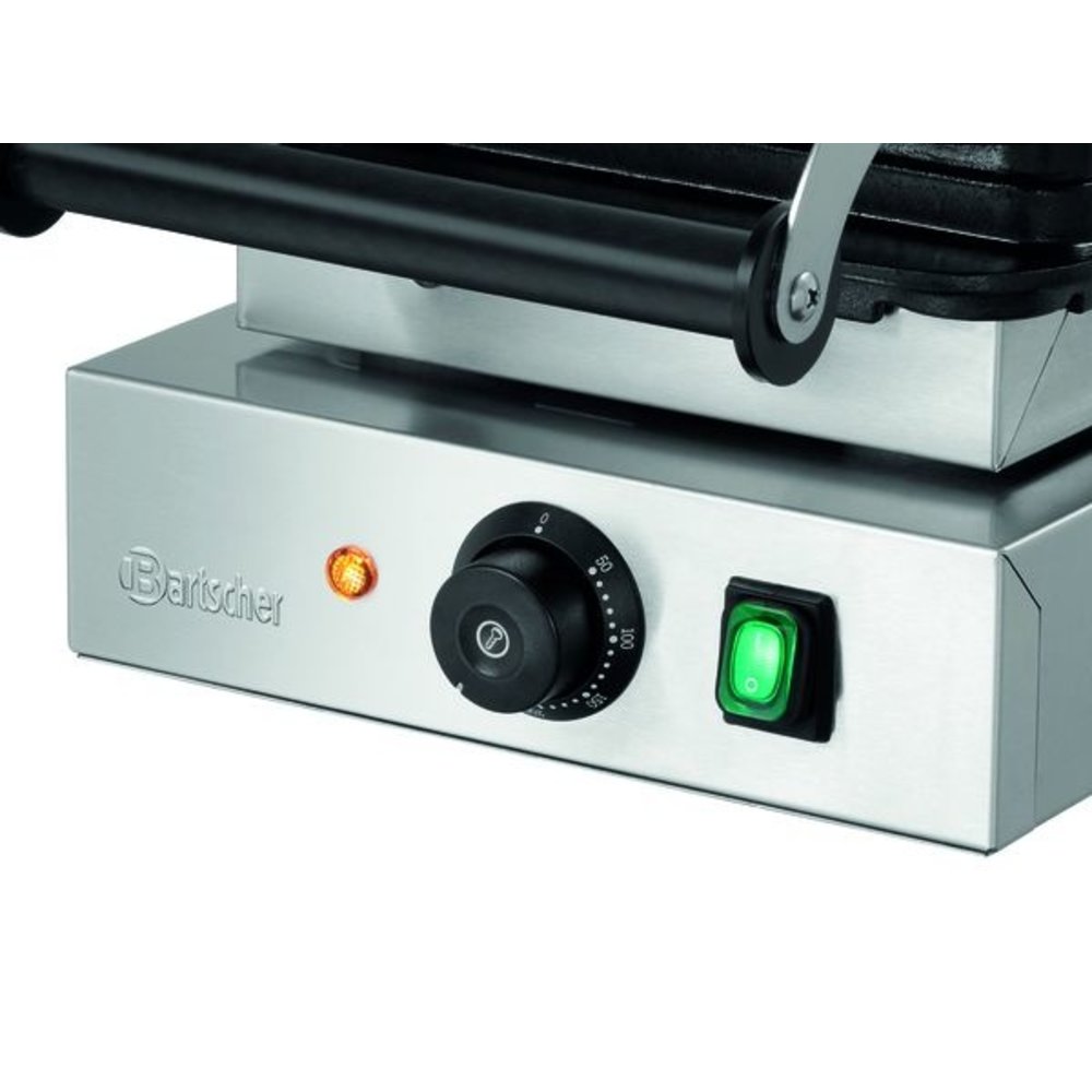 Bartscher Wafelijzer | 1bw160-101 | Enkel | 2.2kw | Wafelgrootte 160x100x32(h)mm | 285x470x245(h)mm