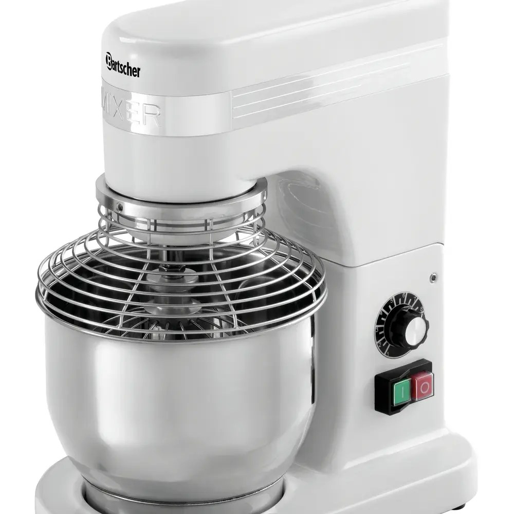 Bartscher Planeetmenger | 0.75kg/5l | Instelbare Snelheid | Kantelbare Kop | Verwijderbare Kom | 0.25kw (230v) | 230x260x415(h)mm