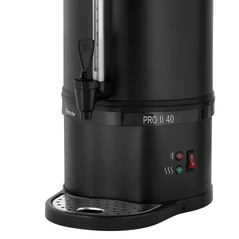 Bartscher Koffiepercolator | Pro II | Zwart | 6L | 1.2kw (230v) | Enkelwandig | Lekbak | 315x310x485(h)mm