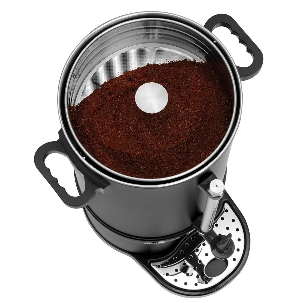Bartscher Koffiepercolator | Pro II | Zwart | 6L | 1.2kw (230v) | Enkelwandig | Lekbak | 315x310x485(h)mm