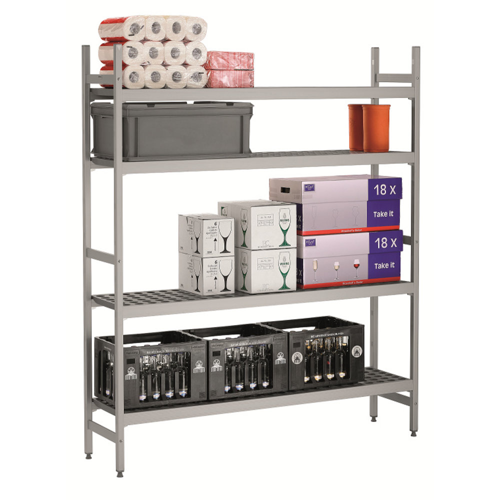 Bartscher Reksysteem Kit 3 | 4 Schappen | 1/1-1/2-1/3-2/3 GN | 1500x360x1800(h)mm