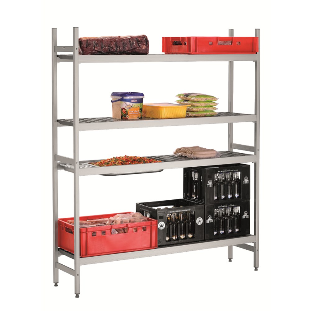 Bartscher Reksysteem Kit 3 | 4 Schappen | 1/1-1/2-1/3-2/3 GN | 1500x360x1800(h)mm