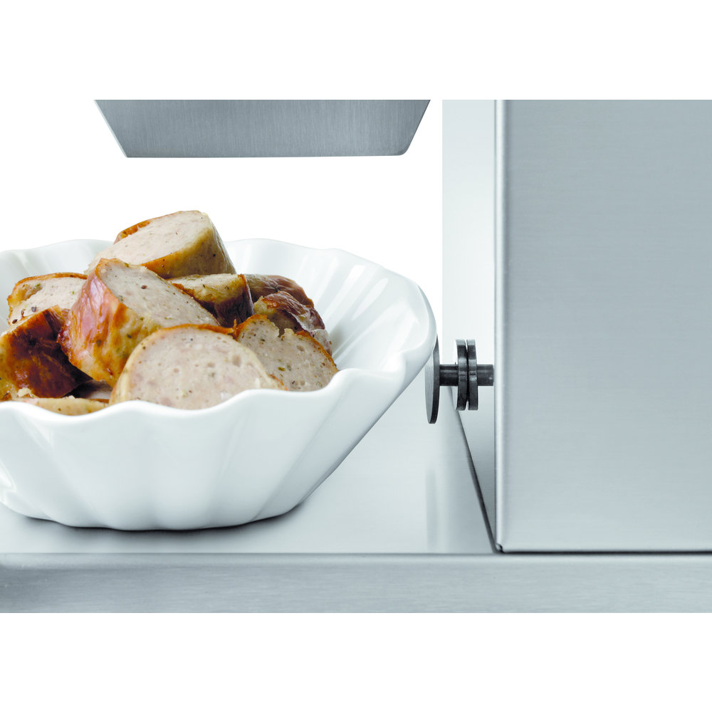 Bartscher Curryworst-snijder Elektrisch | Schijfdikte 5-35mm | 230v | 185x210x325(h)mm