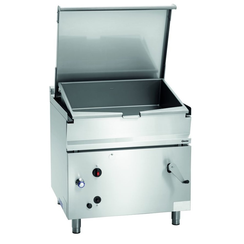 Bartscher Braadpan | Kantelbaar | Gas | G80lhk | 70l | 22kw | 900x900x900(h)mm