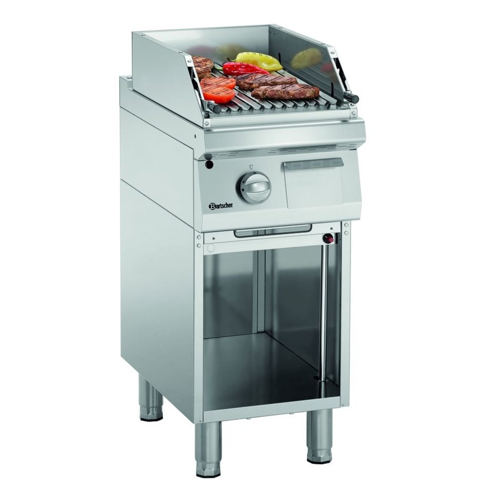 Bartscher Lavasteengrill | Rvs | Gas | 9kw | V Rooster | 400x700x850(h)mm