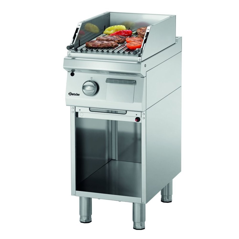 Bartscher Lavasteengrill | Rvs | Gas | 9kw | V Rooster | 400x700x850(h)mm