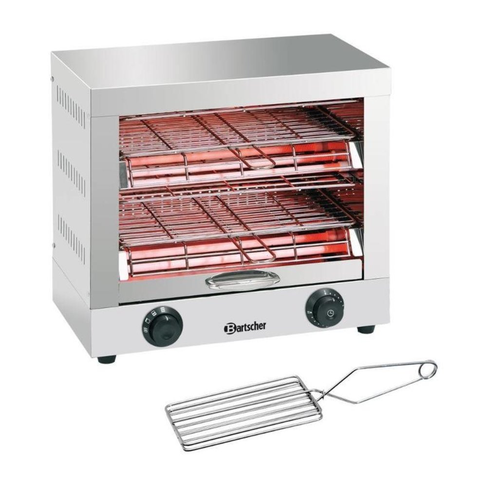 Bartscher Toaster/kwarts Gratineeroven | 3kw | 2 Etages | 400x370x405(h)mm