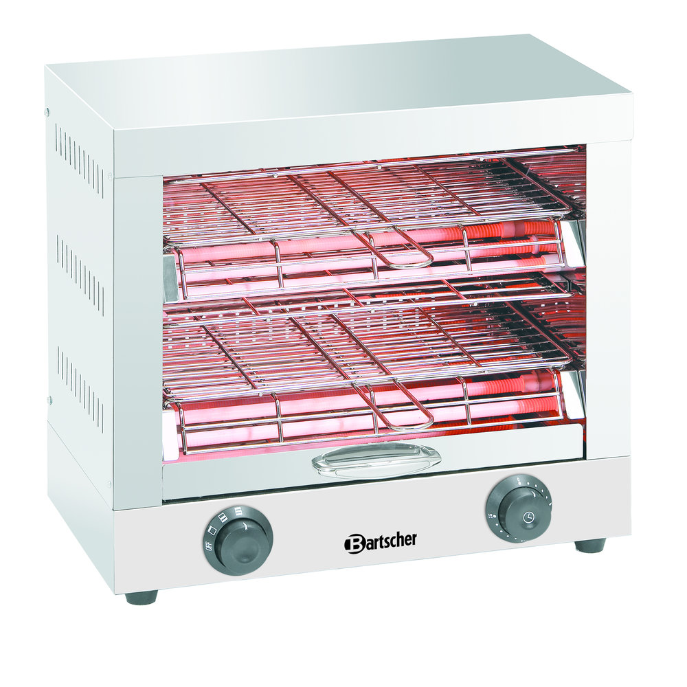 Bartscher Toaster/kwarts Gratineeroven | 3kw | 2 Etages | 400x370x405(h)mm