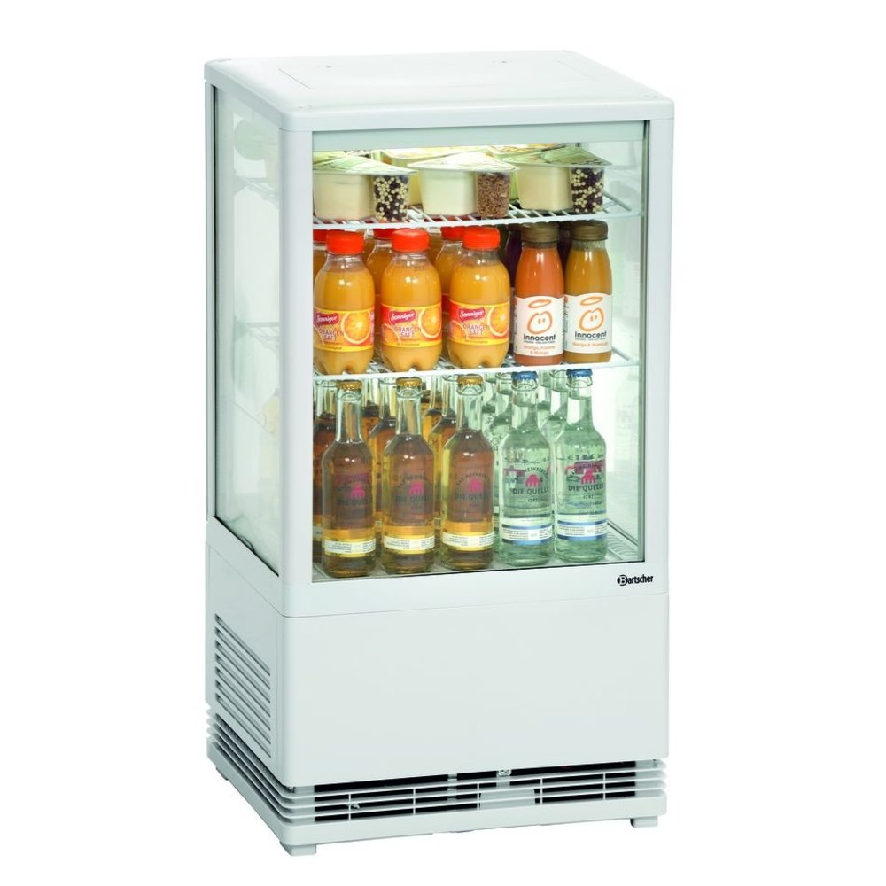 Bartscher Koelvitrine | 58l | Wit | +2°c/+12°c | 3 Niveaus | 435x385x805(h)mm