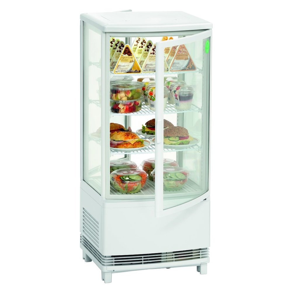 Bartscher Koelvitrine | 86l | Wit | +2°c/+12°c | 4 Schappen | 425x435x980(h)mm