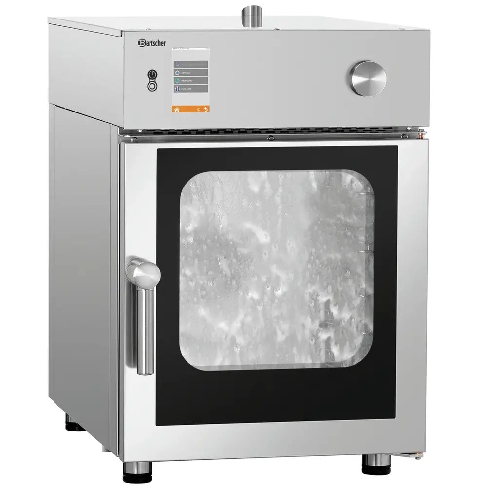 Bartscher Combisteamer | Silversteam | Elektrisch | 6 Niveaus (1/1 Gn) | 50°c/300°c | 6.9kw (400v) | Zelfreiniging | Touchscreen | 520x880x875(h)mm