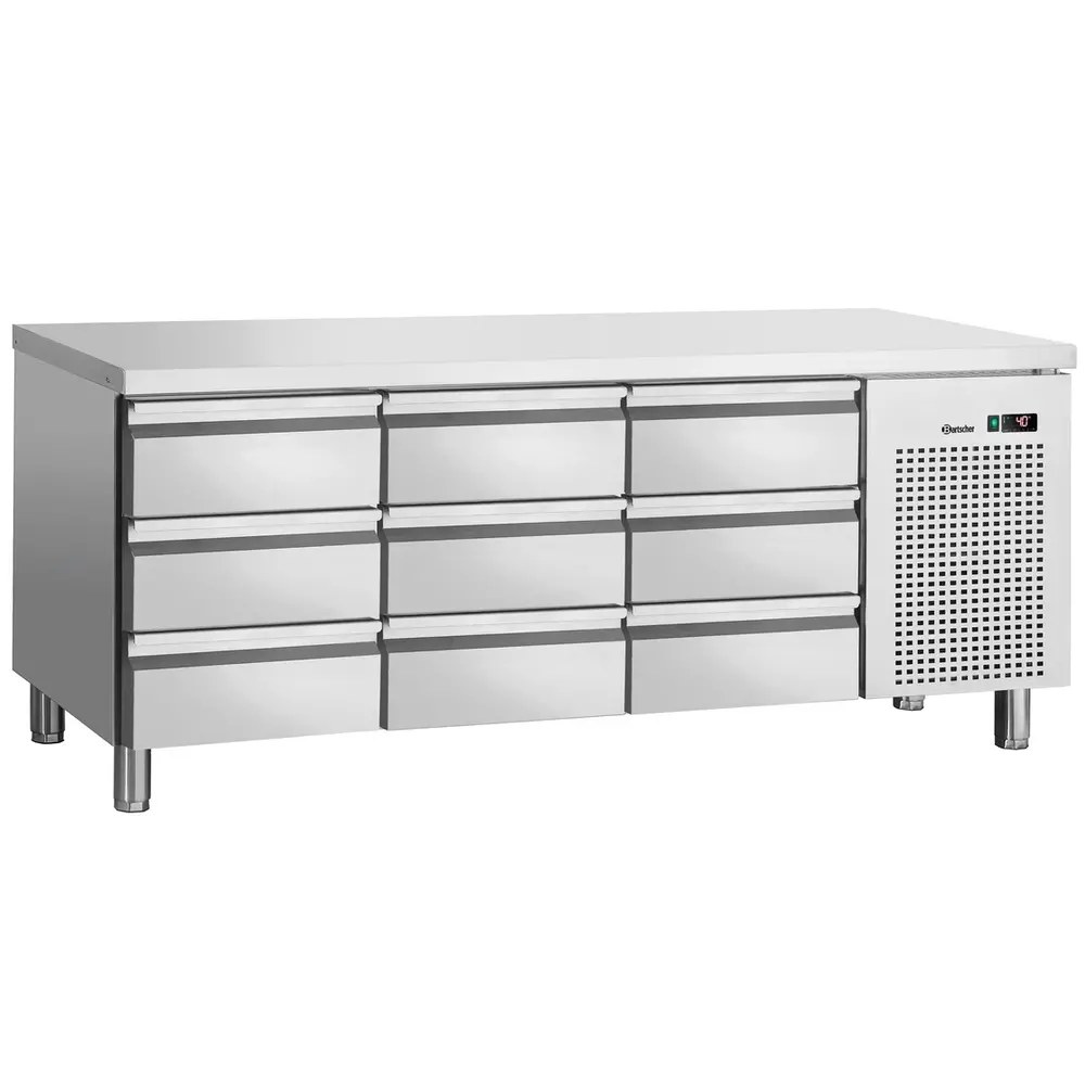 Bartscher Koelwerkbank | 420l | 9 Laden (1/1 Gn) | 0°c/+10°c | Geforceerd | Achteropstand | 1792x700x850/900(h)mm
