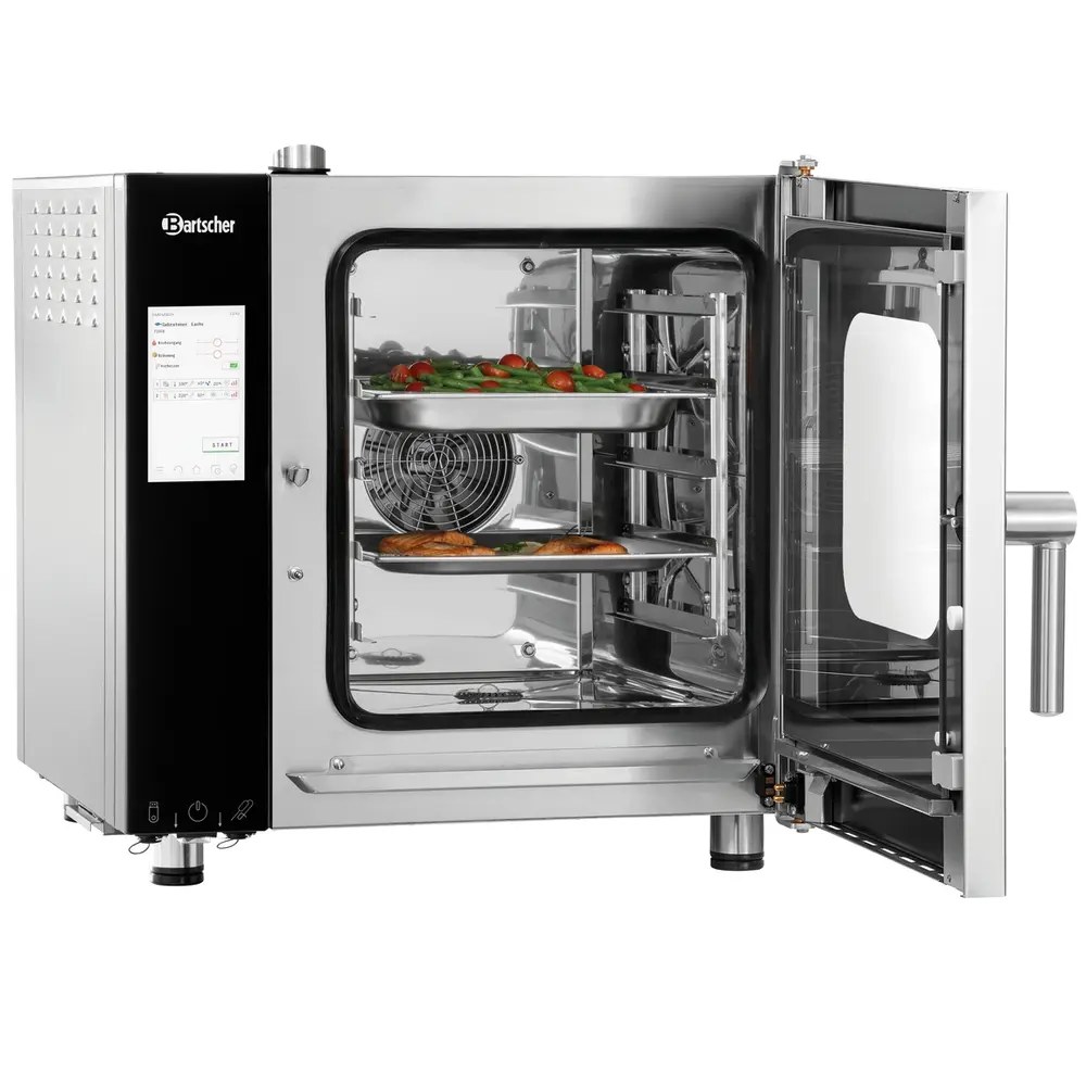 Bartscher Combisteamer | Silversteam2 | Elektrisch | 5 Niveaus (2/3 Gn) | 50°c/300°c | 3.3kw (230v) | Zelfreiniging | Touchscreen | 635x775x675(h)mm