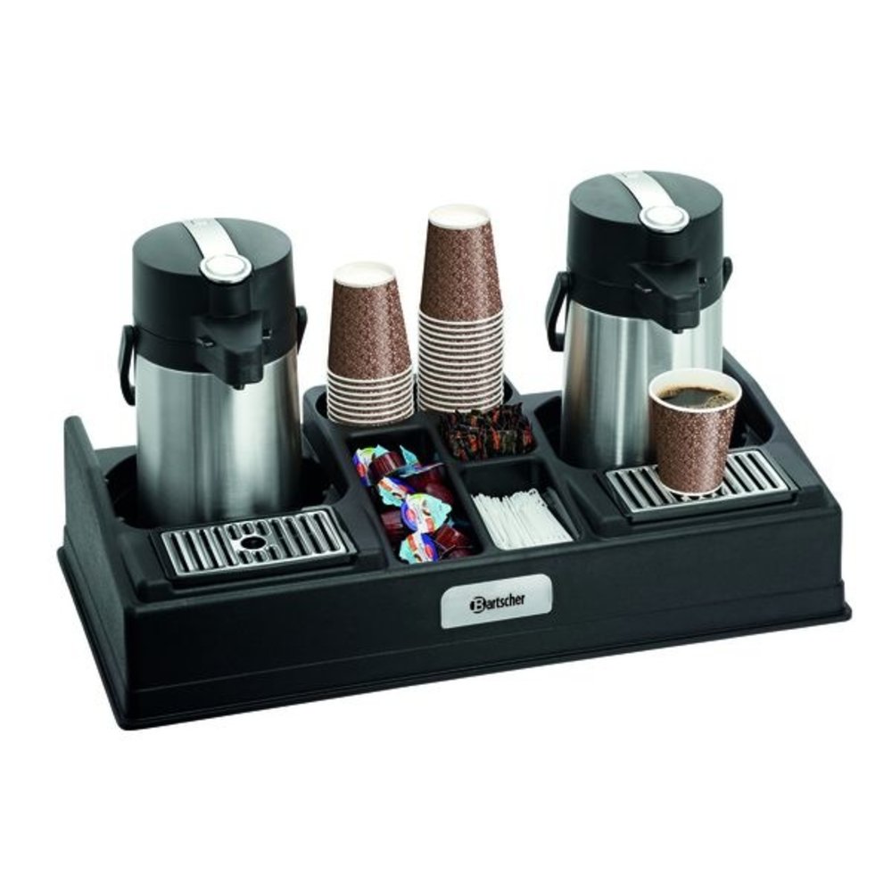 Bartscher Koffiestation Kunststof 2190 | 5 Vakken | 660x340x145(h)mm