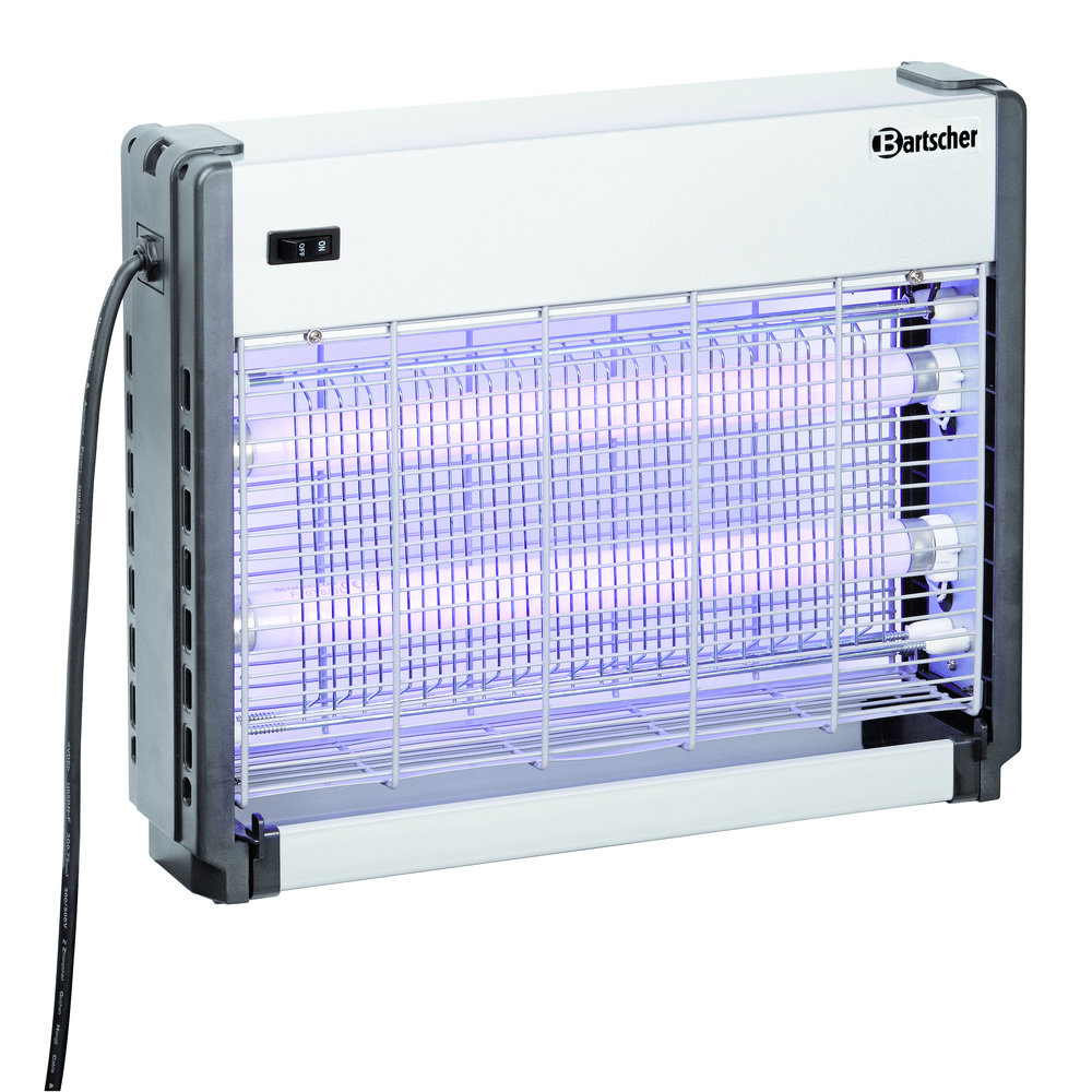 Bartscher Insectenverdelger | Zilver | Iv-36 | 2x 10w Uv-a TL Buizen | 230v | 390x95x305(h)mm