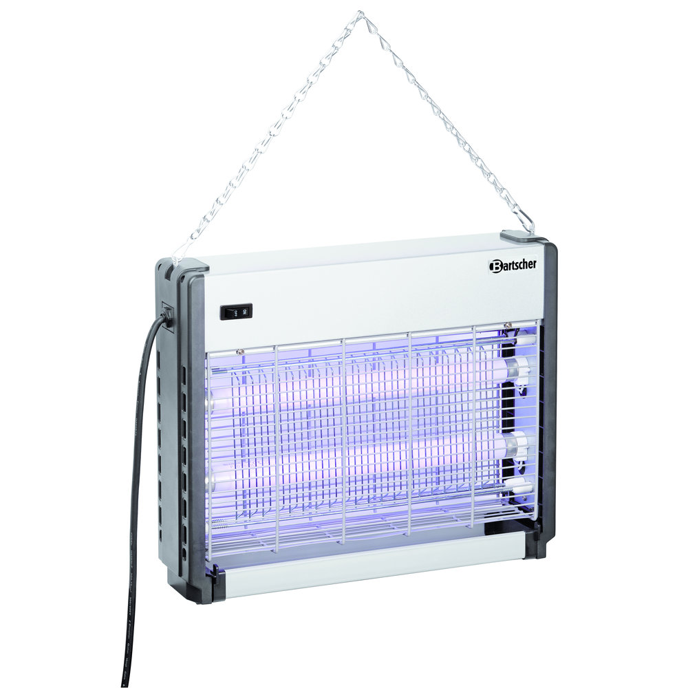 Bartscher Insectenverdelger | Zilver | Iv-36 | 2x 10w Uv-a TL Buizen | 230v | 390x95x305(h)mm