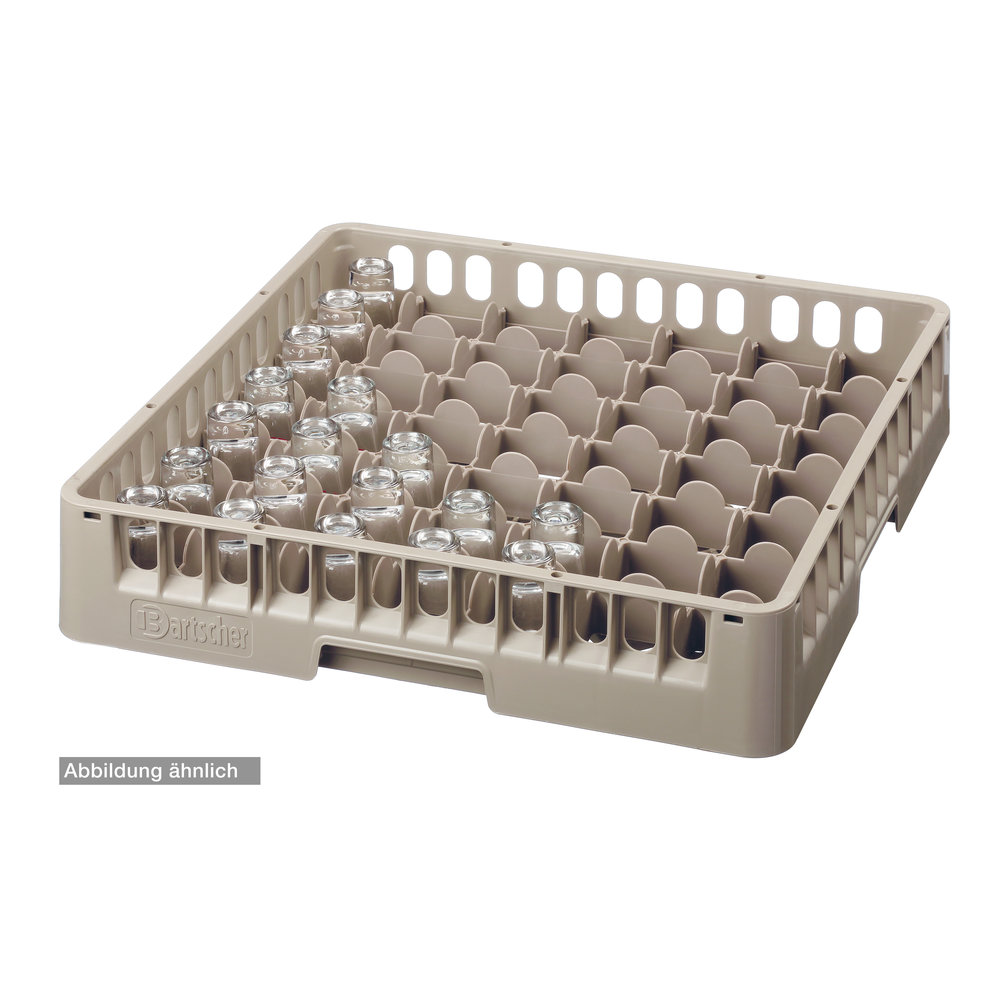 Bartscher Glazenkorf Kunststof Bruin | 49 Vakken | 500x500x183(h)mm