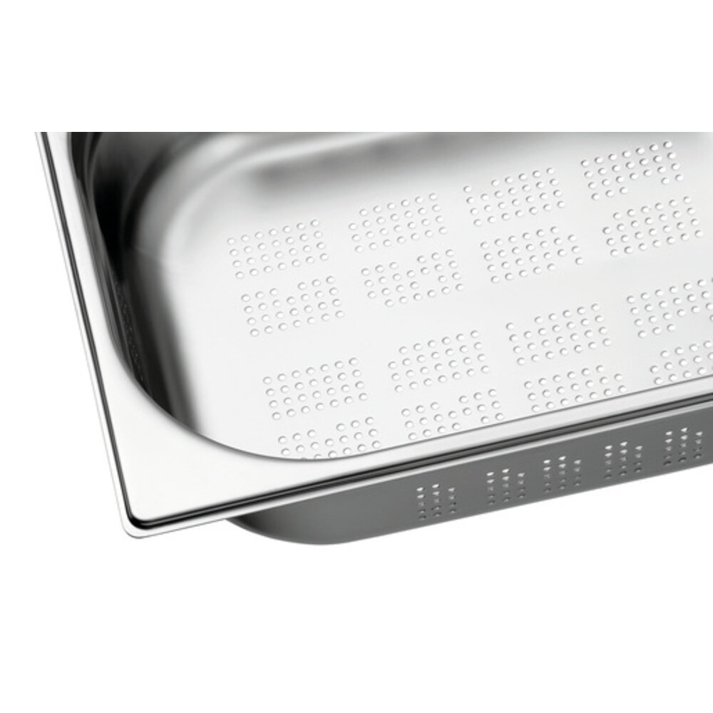 Bartscher Gn-bak | Top Line | Cns | 1/2 GN | Hoogte 100mm | Geperforeerd | 325x265x100(h)mm