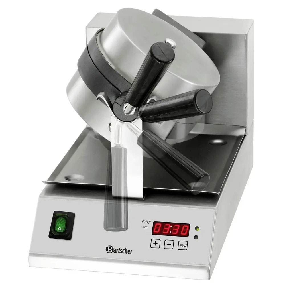 Bartscher Wafelijzer Deluxe 1bw170d | 1kw | Wafelgrootte ø170x35(h)mm | 260x505x320(h)mm
