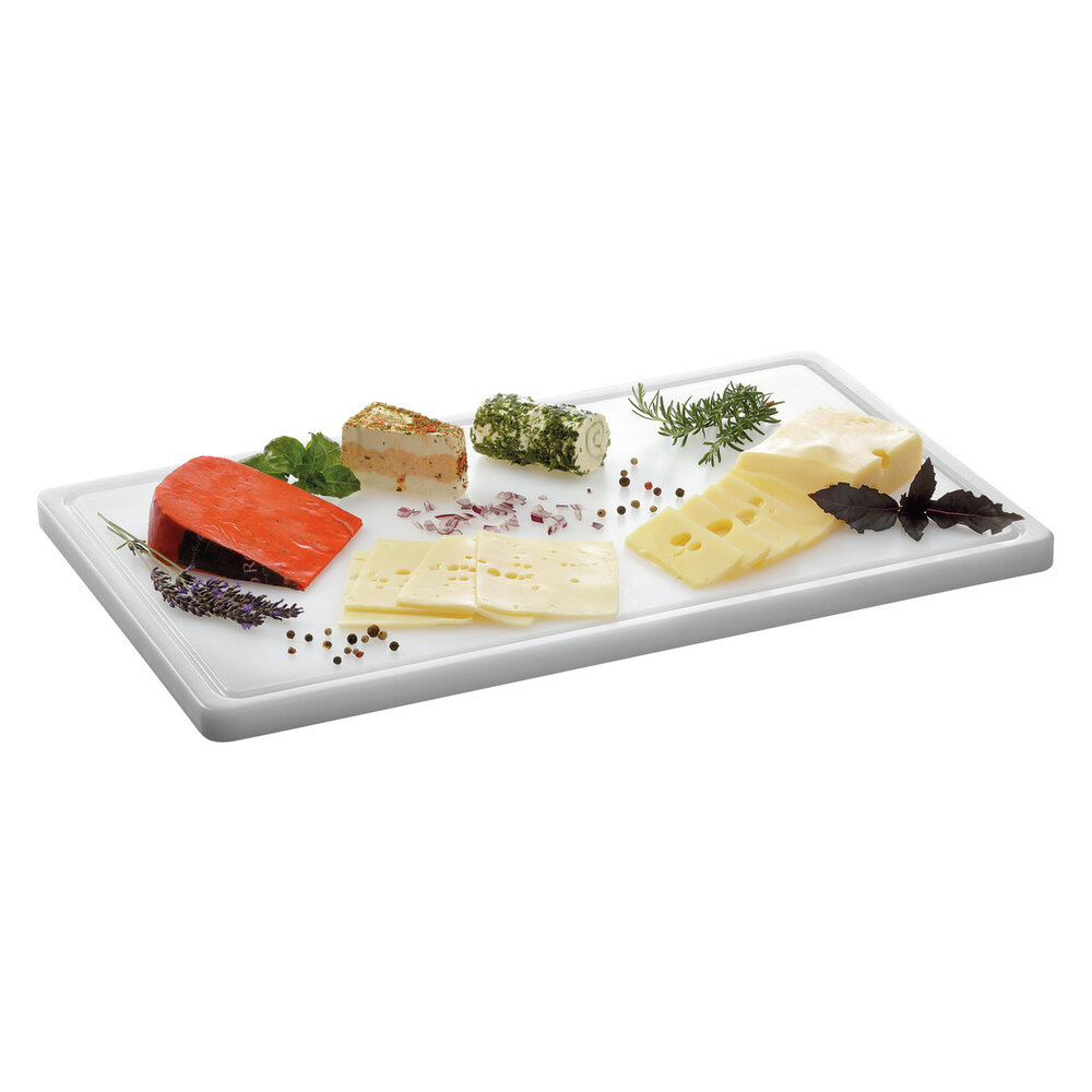 Bartscher Snijplank | Pro | Hdpe | Wit | Haccp | Sapgeul | 530x325x24(h)mm