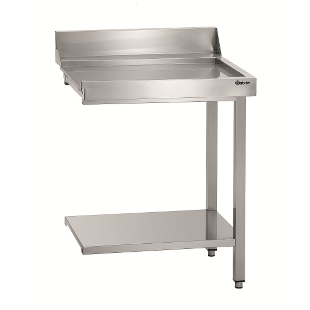 Bartscher Aanvoertafel DS Li1bas | 1 Spoelbak Rechts en Opstaande Rand | 1200x720x850(h)mm