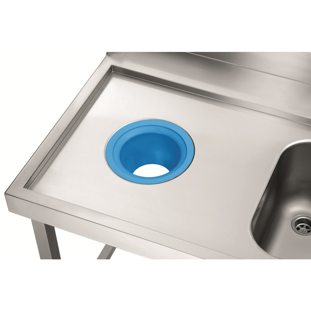 Bartscher Aanvoertafel DS Li1bas | 1 Spoelbak Rechts en Opstaande Rand | 1200x720x850(h)mm