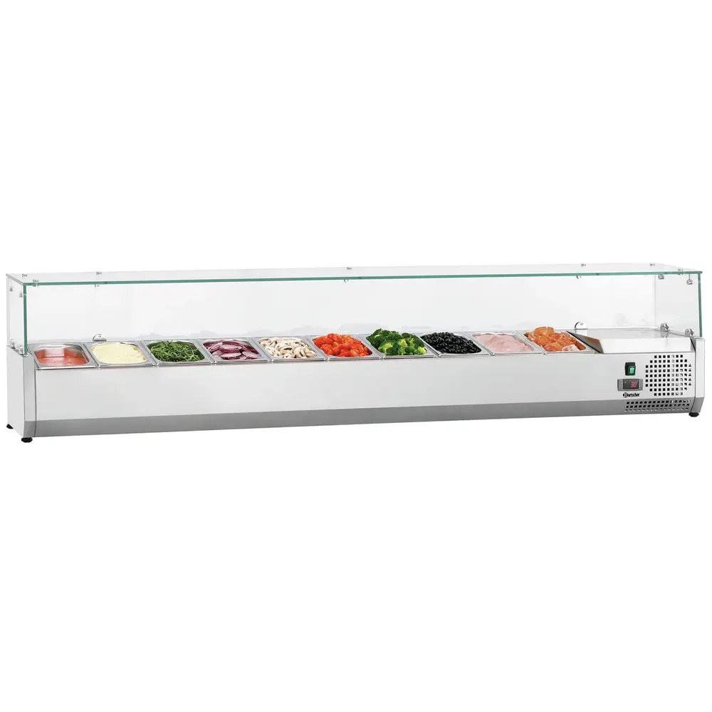 Bartscher Opzetkoelvitrine | 10x 1/4 GN | +2°c/+8°c | 2005x352x435(h)mm