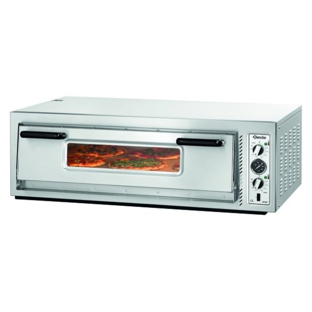 Bartscher Pizzaoven | NT 901 | 6x1 ø30cm | 1 Kamer | Bodem Van Vuurvaste Klei | 1190x780x395(h)mm