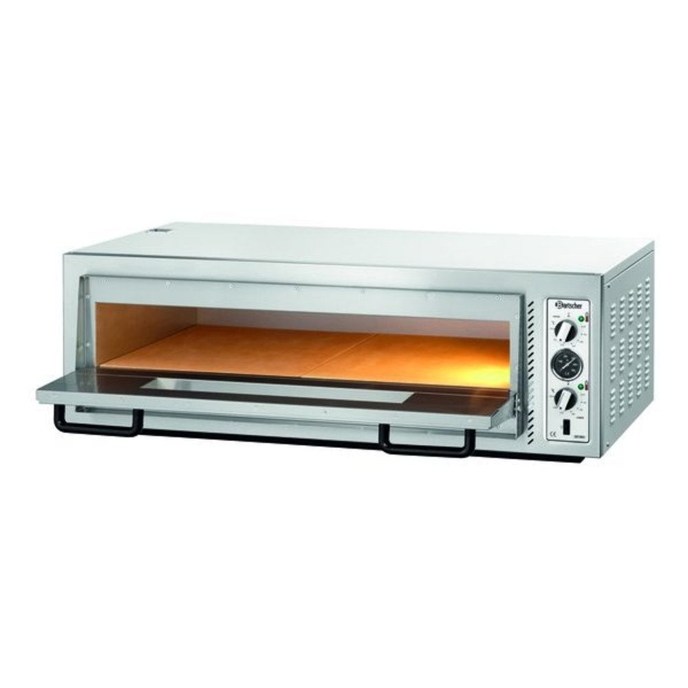 Bartscher Pizzaoven | NT 901 | 6x1 ø30cm | 1 Kamer | Bodem Van Vuurvaste Klei | 1190x780x395(h)mm