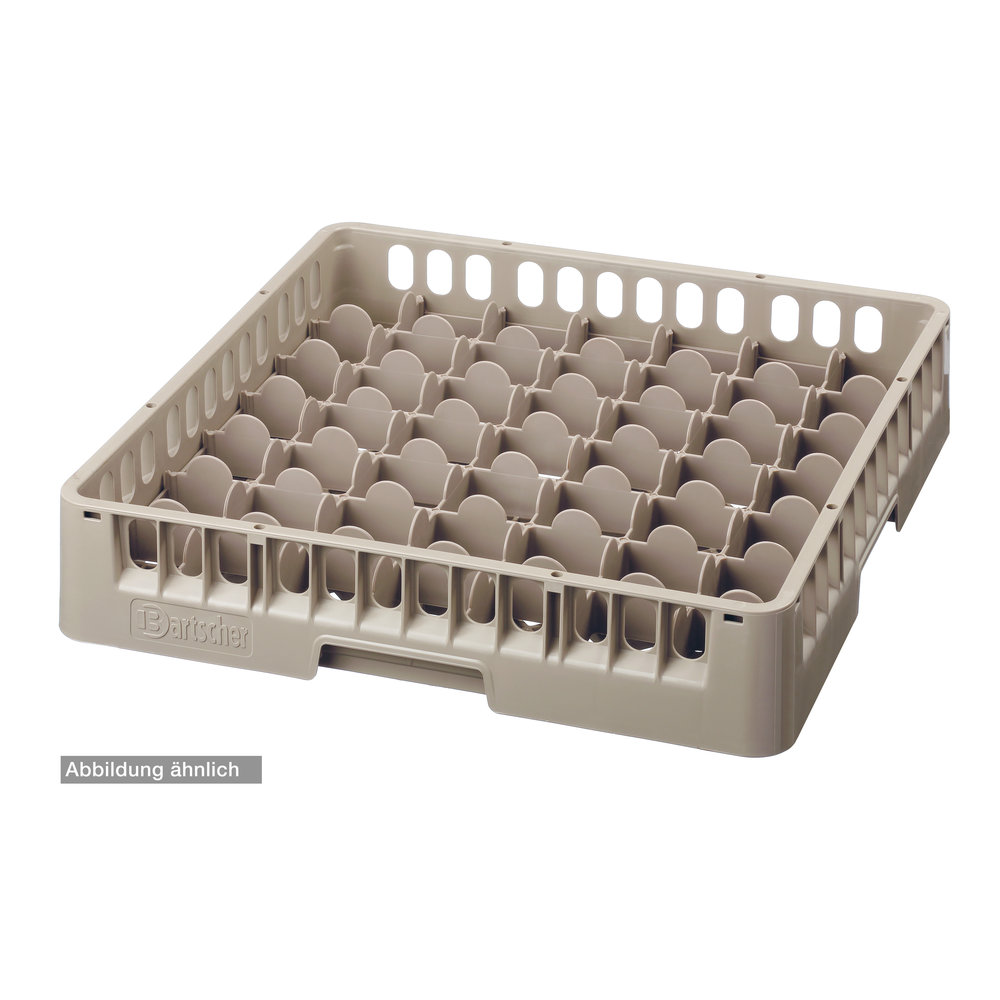 Bartscher Glazenkorf Kunststof Bruin | 49 Vakken | 500x500x225(h)mm