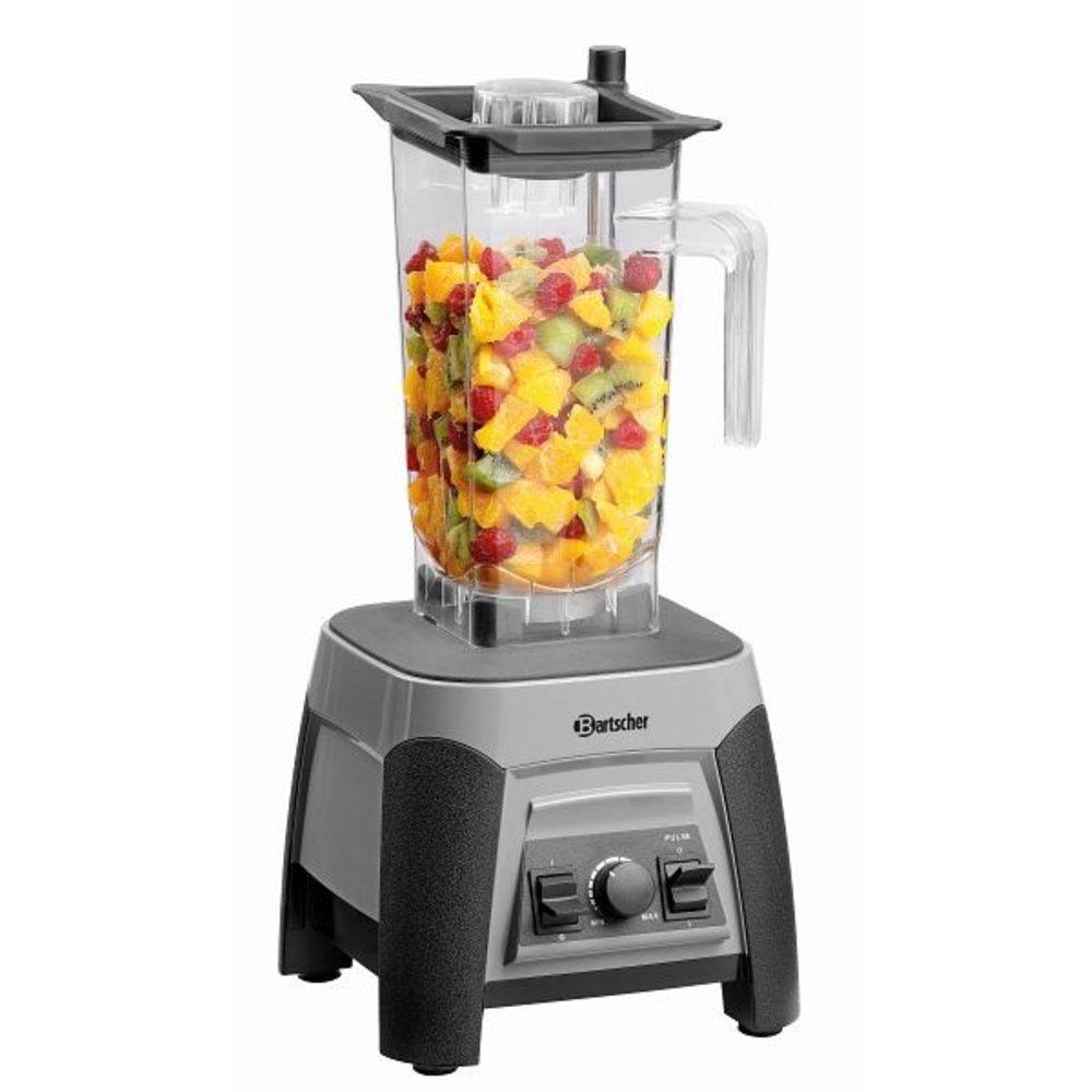 Bartscher Blender | Pro | Grijs/zwart | 2.5l | 1.5kw | Met Puls-functie | 225x225x555(h)mm