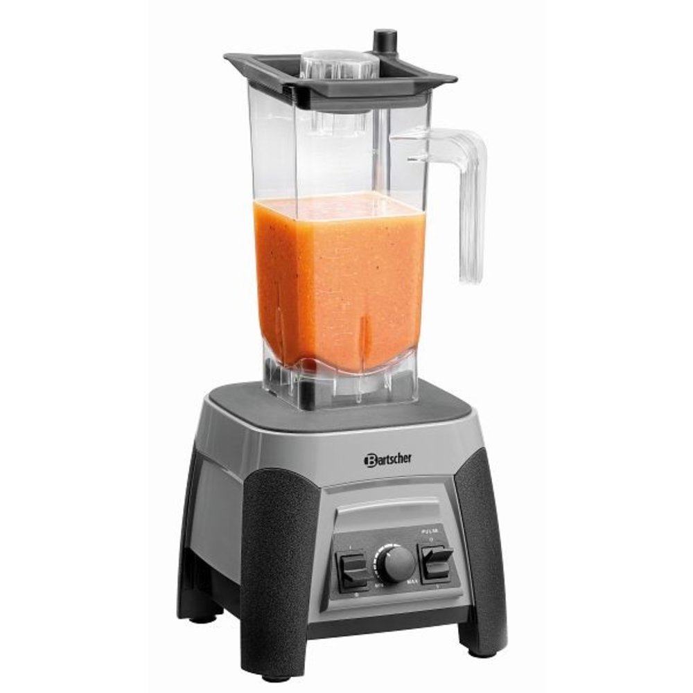 Bartscher Blender | Pro | Grijs/zwart | 2.5l | 1.5kw | Met Puls-functie | 225x225x555(h)mm