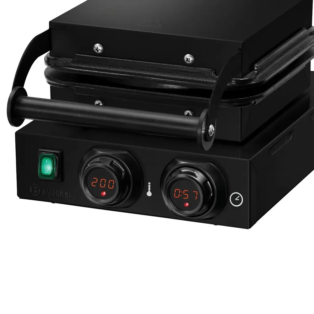 Bartscher Wafelijzer | Enkel | Hartvormige Wafels | 50°c/300°c | 2.2kw (230v) | Timer | 285x470x225(h)mm